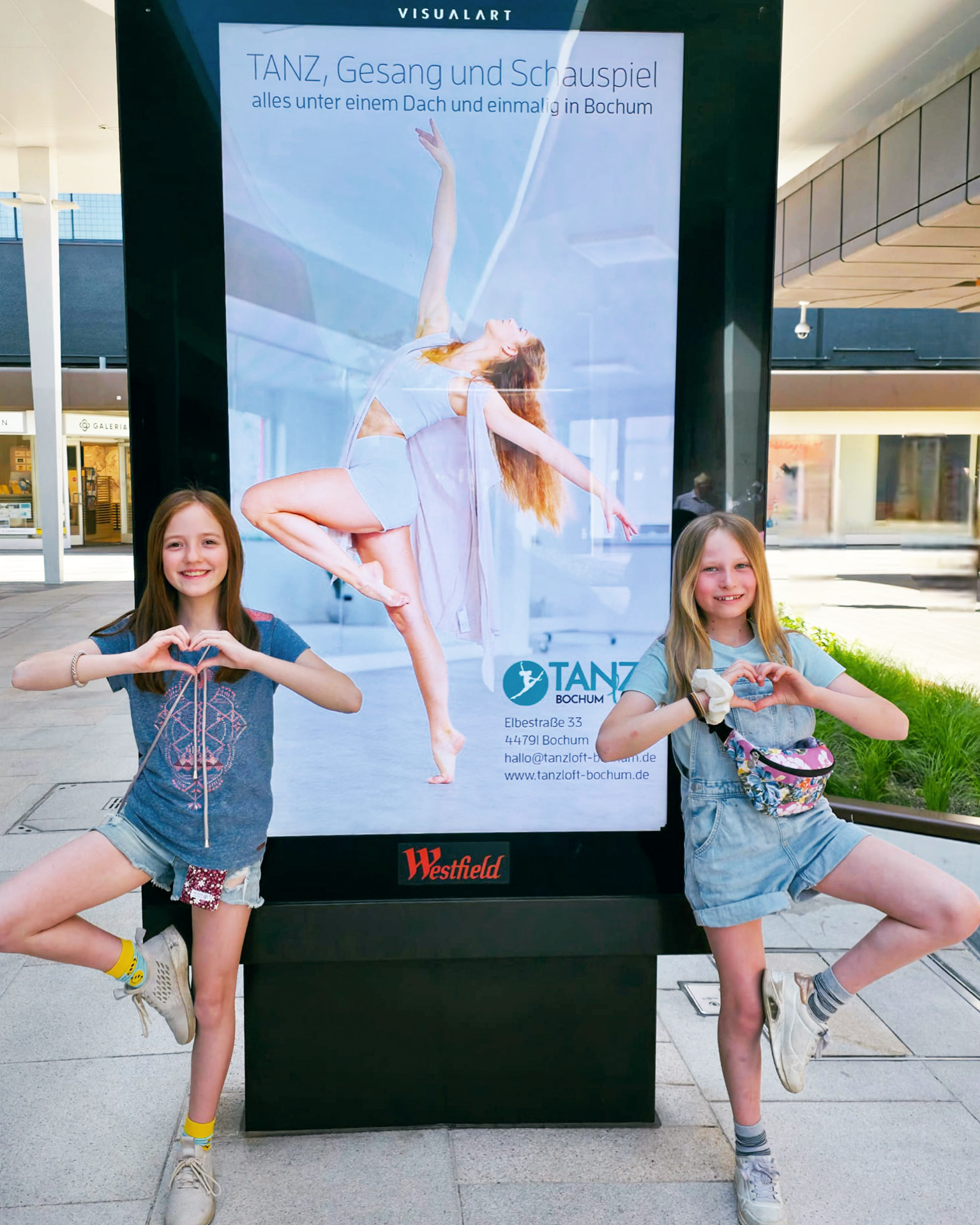 TANZloft Bochum Werbung im Westfield Ruhrpark